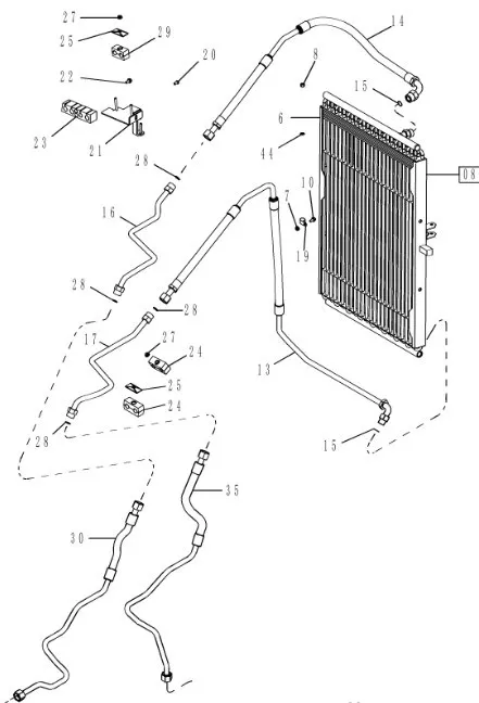 87542939 - Шланг гидравл. радиат. масл. T8/Mg.